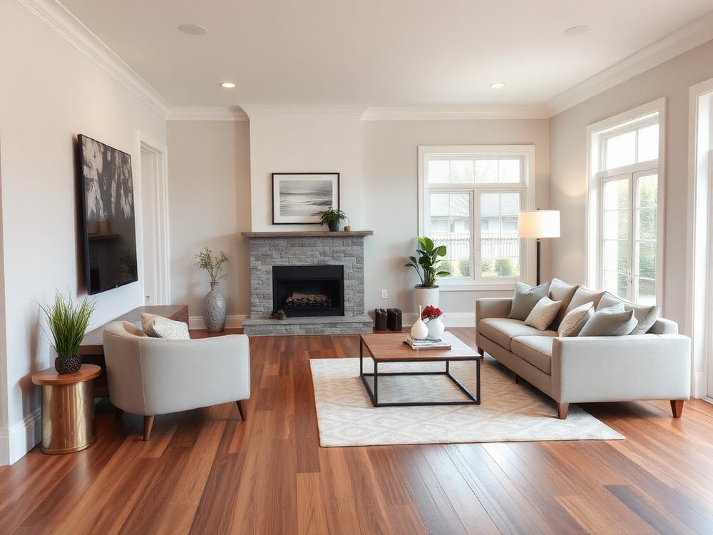 Living room remodel after