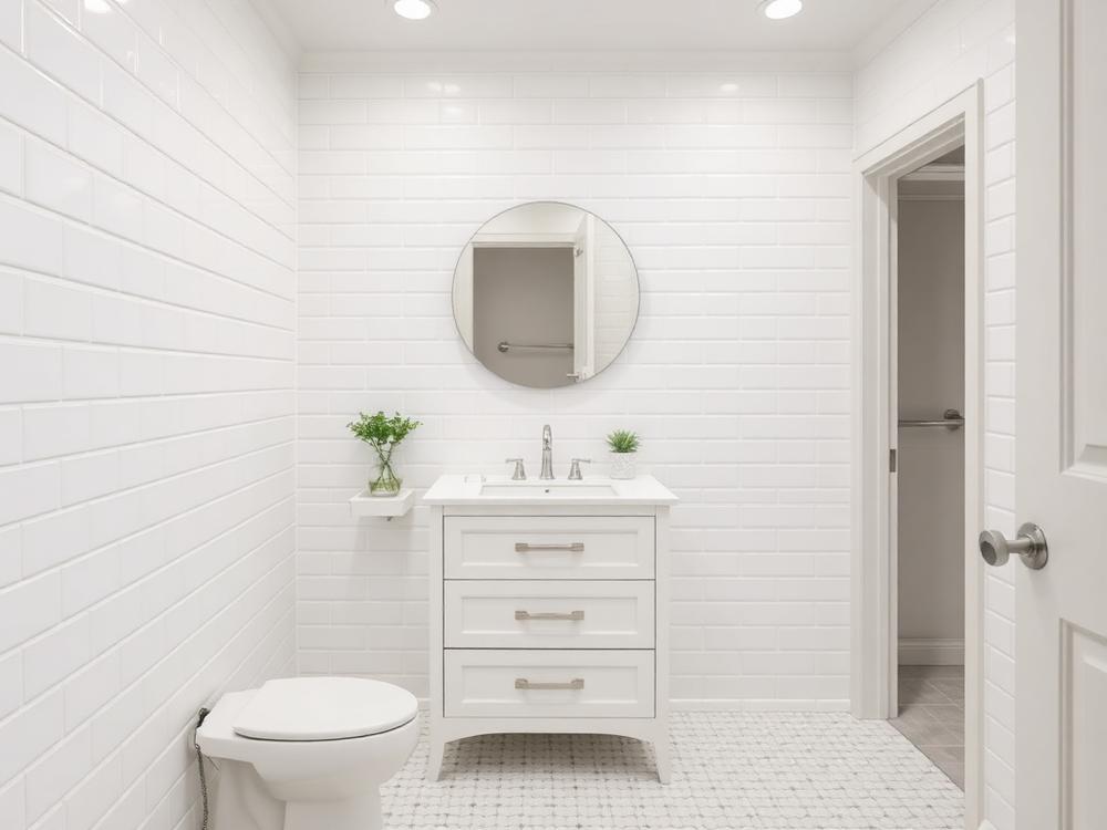 Completed simple bathroom remodel